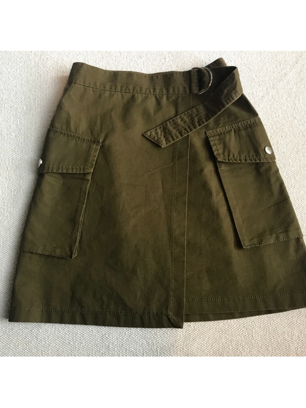 H&M Wrap Skirt Green Cargo